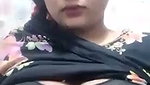 Sexy girl showing her boob  pressing