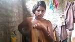 Beautiful hot girl taking bath  show her boob