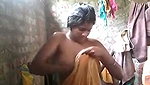 Beautiful hot girl taking bath  show her boob