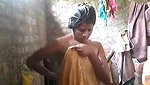 Beautiful hot girl taking bath  show her boob