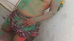 In holi Nepali aunty drunk  showing