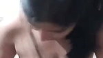 Sexy girl show her sweet boob in bathroom