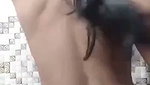 Sexy girl show her sweet boob in bathroom