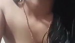 Sexy girl show her sweet boob in bathroom