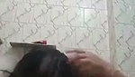 Sexy bhabhi nude  washing her hair