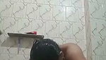 Sexy bhabhi nude  washing her hair
