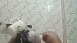 Sexy bhabhi nude  washing her hair