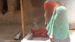 Village lady washing clothes  show her huge boobs
