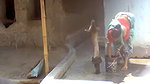 Village lady washing clothes  show her huge boobs