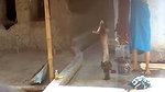 Village lady washing clothes  show her huge boobs