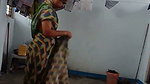 After taking bath bhabhi wearing saree