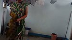 After taking bath bhabhi wearing saree