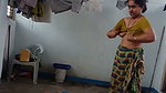 After taking bath bhabhi wearing saree