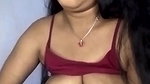 Sexy bhabhi pressing her boob  milk came out little