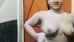 Sexy lady taking bath  showing