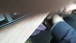 Office employee giving Blowjob to boss under the table