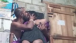 Two boys enjoying with aunty
