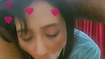 Horny gf giving blowjob and enjoying