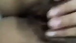 Sexy babe fingering and showing boobs