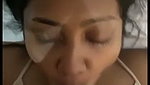 Sexy babe getting huge cumshots from bf