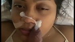 Sexy babe getting huge cumshots from bf