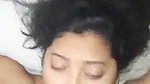 Wife face fucked by hubby on bed