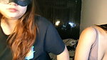 Two beautiful girl enjoying them on live