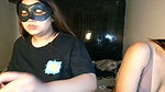 Two beautiful girl enjoying them on live