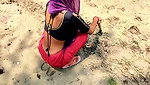 Village bhabhi showing her ass  boob in open area