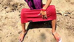 Village bhabhi showing her ass  boob in open area