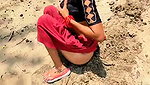 Village bhabhi showing her ass  boob in open area