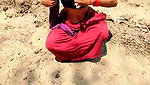Village bhabhi showing her ass  boob in open area