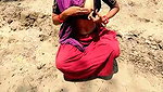 Village bhabhi showing her ass  boob in open area