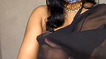bhabhi strip transparent saree and full nude