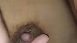 Boyfriend pressing nipple  enjoying Blowjob