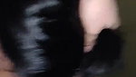 Boyfriend pressing nipple  enjoying Blowjob