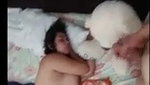 Bhabhi sleeping  lover jerking  try to cum on her body