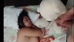 Bhabhi sleeping  lover jerking  try to cum on her body