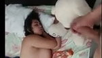 Bhabhi sleeping  lover jerking  try to cum on her body