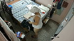Fatty aunty Changing dress  showing huge boobs