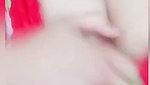 Sexy hot girl pressing her boobs  showing