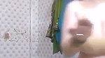 Beautiful aunty taking shower