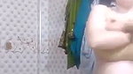 Beautiful aunty taking shower