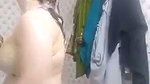 Beautiful aunty taking shower