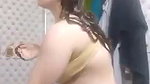 Beautiful aunty taking shower