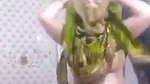Beautiful aunty taking shower