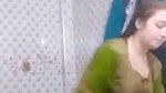Beautiful aunty taking shower