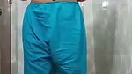 Aunty show her boobs  pussy in bathroom  again wear dress