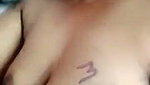Sexy lady show her huge boobs