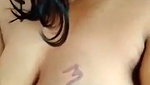 Sexy lady show her huge boobs